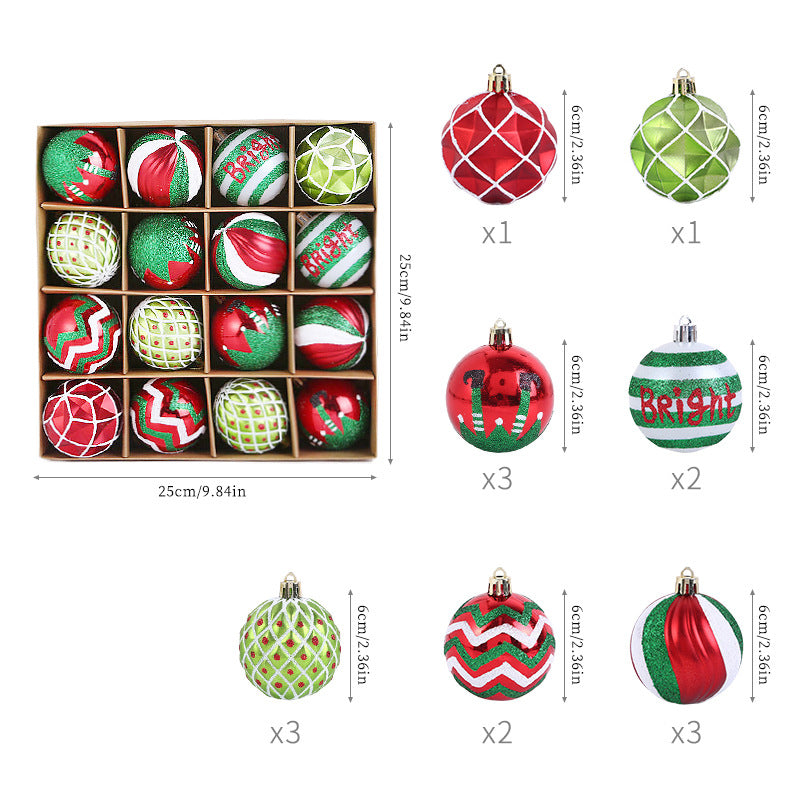 Weihnachtskugel-Set in 6 cm(16 Kugel)