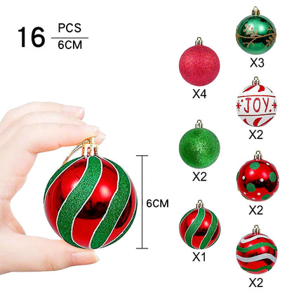 Weihnachtskugel-Set in 6 cm(16 Kugel)