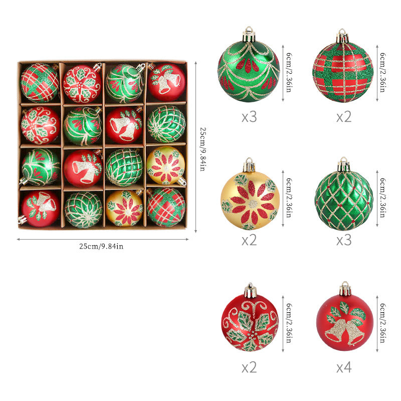 Weihnachtskugel-Set in 6 cm(16 Kugel)